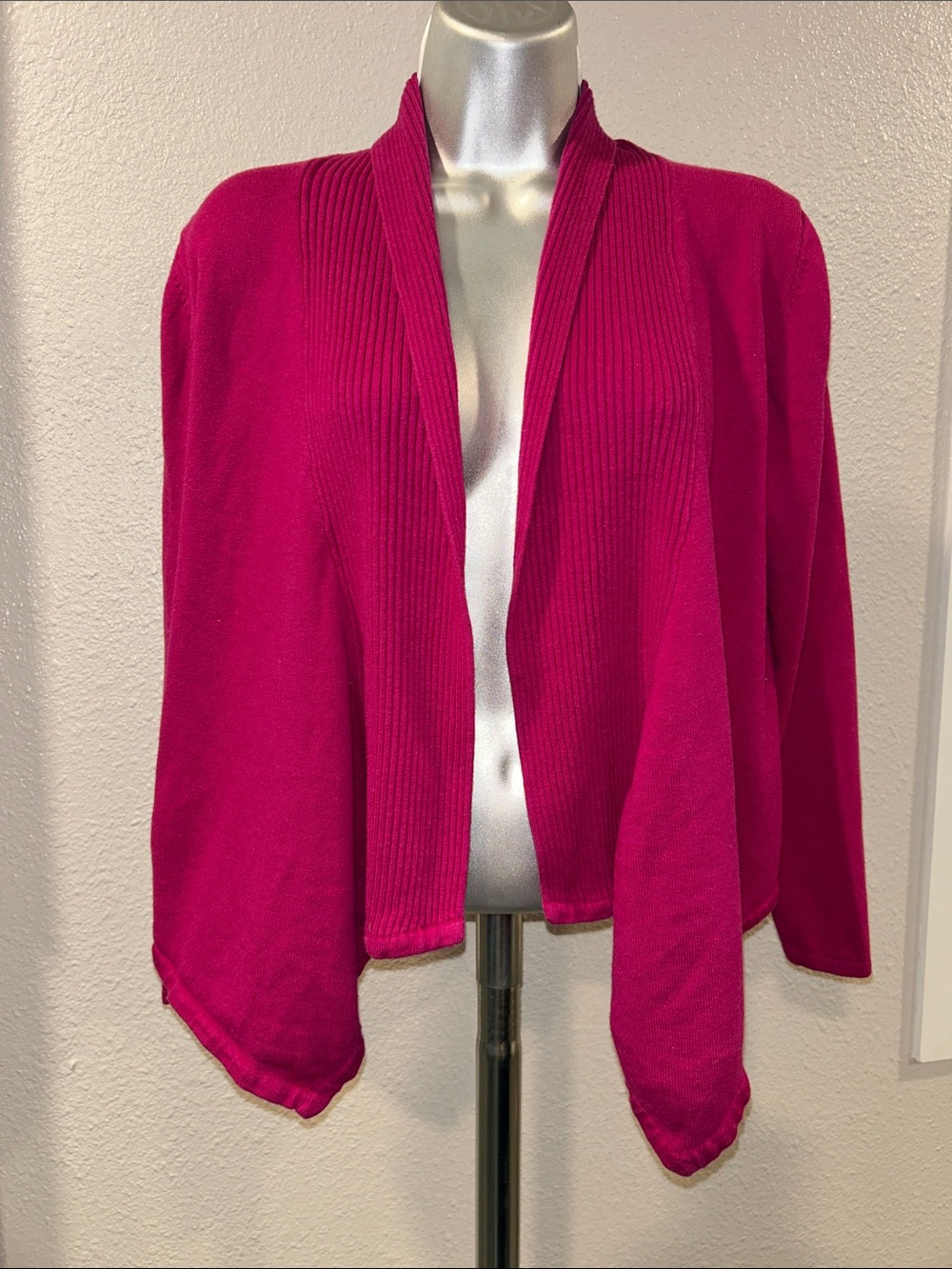 Fever Open-Front Cardigan in Fuchsia